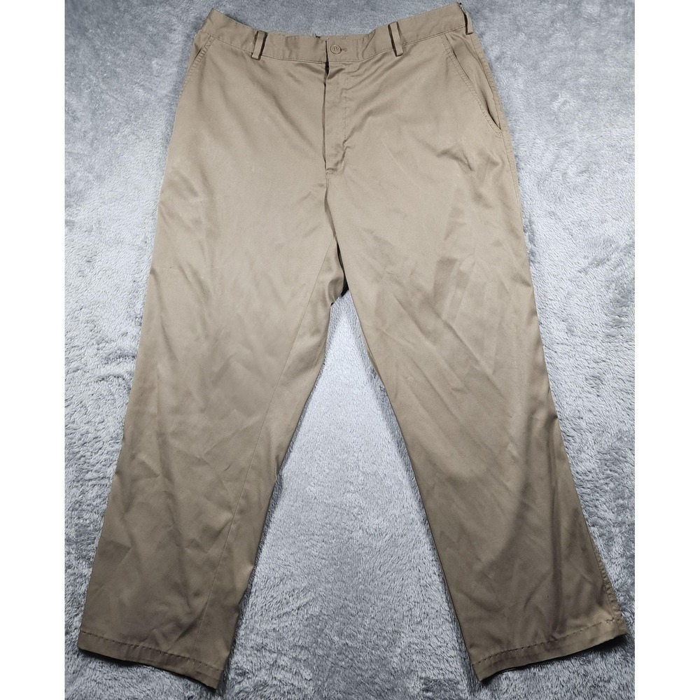 Nike Golf Dri-FIT Pants Mens 36x32 (Fits 32x30) Beige Stretch Microfiber Chino